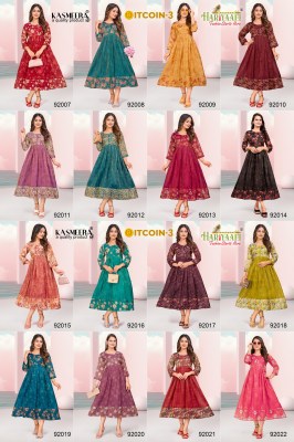 Bitcoin vol 3 by Hariyaali tissu silk with digital printed kurti catalogue at affordable rate kurtis catalogs