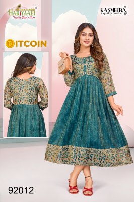 Bitcoin vol 3 by Hariyaali tissu silk with digital printed kurti catalogue at affordable rate kurtis catalogs