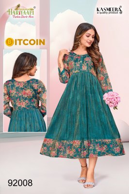 Bitcoin vol 3 by Hariyaali tissu silk with digital printed kurti catalogue at affordable rate kurtis catalogs