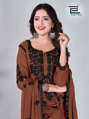 Black Bunny vol 3 by blue Hills reyon with work kurti pant and dupatta catalogue at affordable rate readymade suit catalogs