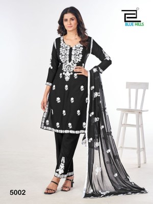 Black and white vol 5 by Blue hills new fancy thread work readymade suit catalogue readymade suit catalogs