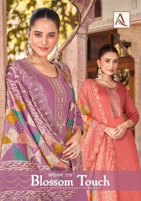 Blossom Touch by Alok suit pure zam cotton embroidered unstitched suit collection at affordable rate Alok Suit