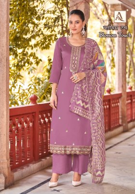 Blossom Touch by Alok suit pure zam cotton embroidered unstitched suit collection at affordable rate salwar kameez catalogs