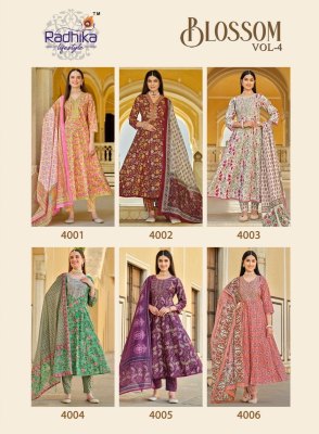 Blossom vol 4 by Radhika lifestyle cotton printed readymade suit catalogue  readymade suit catalogs