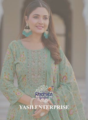 Blossom vol 6 by Radhika Lifestyle Cotton embroidered flair Anarkali suit collection with affordable rate readymade suit catalogs