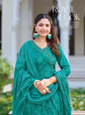 Blossom vol 6 by Radhika Lifestyle Cotton embroidered flair Anarkali suit collection with affordable rate readymade suit catalogs