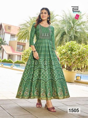 Blue Hills Diwali Night Vol  15 Festive Collection Anarkali Wholesale Kurti catalogue  kurtis catalogs