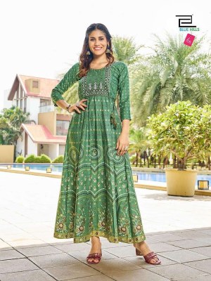 Blue Hills Diwali Night Vol  15 Festive Collection Anarkali Wholesale Kurti catalogue  kurtis catalogs