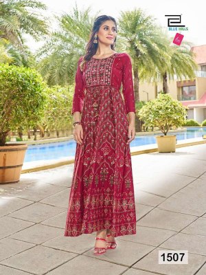 Blue Hills Diwali Night Vol  15 Festive Collection Anarkali Wholesale Kurti catalogue  kurtis catalogs