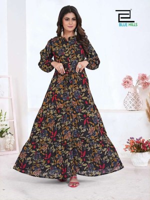 Blue Hills Feel good Anarkali gown ready made suits catalogue wholesaler  Blue hills Kurti 