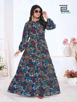 Blue Hills Feel good Anarkali gown ready made suits catalogue wholesaler  kurtis catalogs