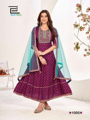 Blue Hills Manika Mage Hithe Vol 20 Long Gown Kurti with dupatta set wholesale Kurti catalogue  kurtis catalogs