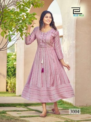 Blue Hills Milky Bar Vol 3 Long Gown Anarkali Kurti catalogue online supplier  Blue hills Kurti 