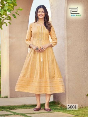 Blue Hills Milky Bar Vol 3 Long Gown Anarkali Kurti catalogue online supplier  kurtis catalogs