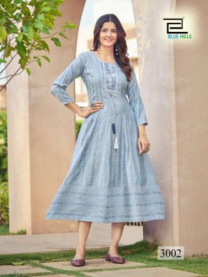 Blue Hills Milky Bar Vol 3 Long Gown Anarkali Kurti catalogue online supplier  kurtis catalogs