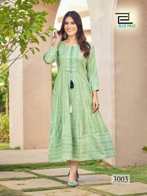 Blue Hills Milky Bar Vol 3 Long Gown Anarkali Kurti catalogue online supplier  kurtis catalogs