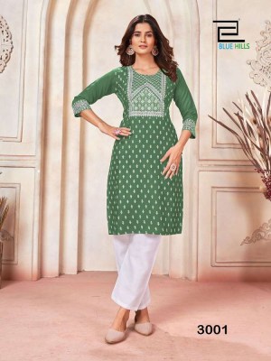 Blue Hills Peacock Vol 3 Rayon Printed Wholesale Kurti catalogue kurtis catalogs