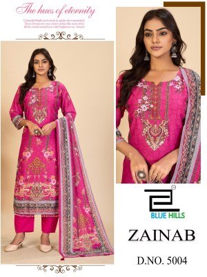 Blue Hills Zainab Vol 5 Premium Digital Print Poly Muslin Kurti Set and wholesale design kurtis catalogs