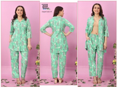 Blue Hills by airpot vol 10  fancy printed reyon co ord set at wholesale price co ord set catalogs