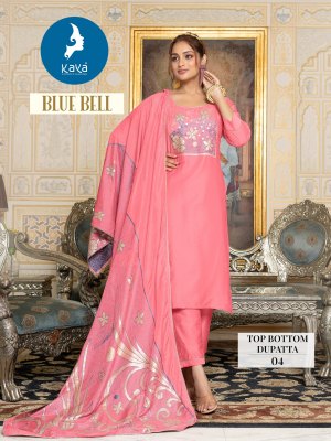 Blue bell by kaya chanderi jecquard trendy readymade suit catalogue at affordable rate readymade suit catalogs