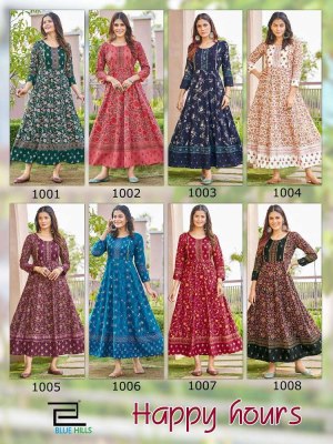 Blue hills Happy Hours Anarkali Gown wholesale Kurti catalogue  kurtis catalogs