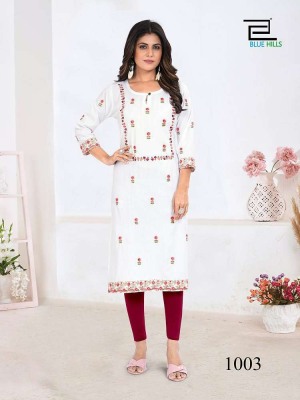 Blue hills Sita Raman Straight Kurti concept with Embroidery work  wholesale Kurti catalogue  kurtis catalogs