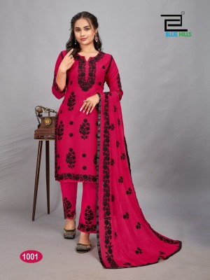 Blue hills by Black Bunny reyon with embroidered work kurti with pant and dupatta catalogue at low rate readymade suit catalogs