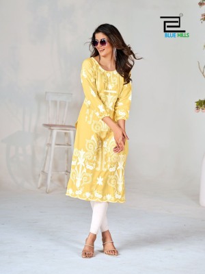 Blue hills by Kiara vol 5 trending cotton printed kurti catalogue at low rate kurtis catalogs