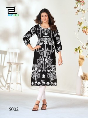 Blue hills by Kiara vol 5 trending cotton printed kurti catalogue at low rate kurtis catalogs