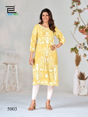 Blue hills by Kiara vol 5 trending cotton printed kurti catalogue at low rate kurtis catalogs