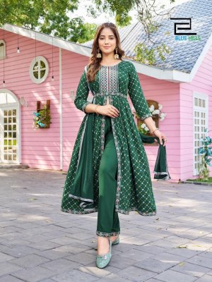 Blue hills by fashion reel rayon embroidered designer kurta pant and dupatta catalogue readymade suit catalogs