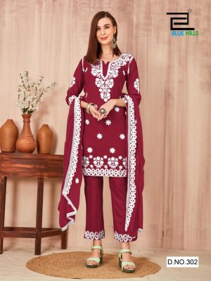 Blue hills by shenaaz vol 3 exclusive embroidered work kurti pant and dupatta catalogue at low rate readymade suit catalogs