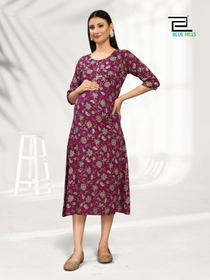 Blue hills present God gift premium reyon feeding printed kurti catalogue at low rate kurtis catalogs