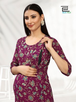 Blue hills present God gift premium reyon feeding printed kurti catalogue at low rate kurtis catalogs