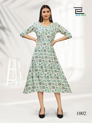 Blue hills present God gift premium reyon feeding printed kurti catalogue at low rate kurtis catalogs