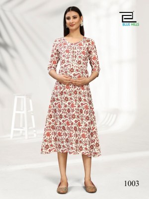 Blue hills present God gift premium reyon feeding printed kurti catalogue at low rate kurtis catalogs