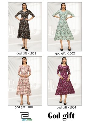 Blue hills present God gift premium reyon feeding printed kurti catalogue at low rate kurtis catalogs