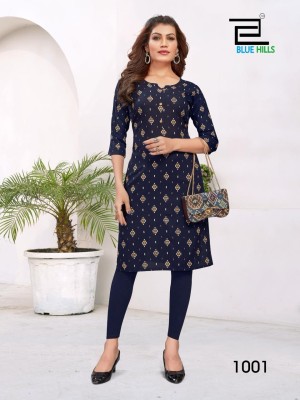 Blue hills present Hichoice vol 5 premium liva approved straight kurti catalogue at wholesale price kurtis catalogs