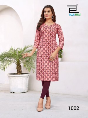 Blue hills present Hichoice vol 5 premium liva approved straight kurti catalogue at wholesale price kurtis catalogs