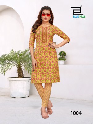 Blue hills presents Sameera printed cotton cambric  kurti with bottom catalogue kurtis catalogs