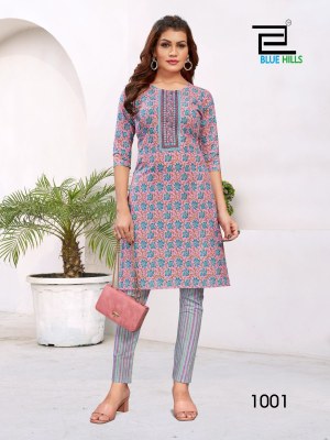 Blue hills presents Sameera printed cotton cambric  kurti with bottom catalogue kurtis catalogs