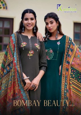 Bombay Beauty vol 5 by Karissa top pant dupatta set Kurti catalogue wholesaler  Karissa 