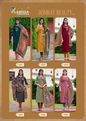 Bombay Beauty vol 5 by Karissa top pant dupatta set Kurti catalogue wholesaler  kurtis catalogs