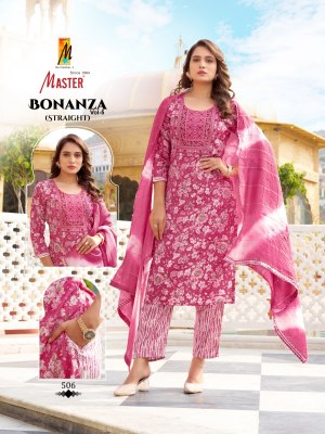 Bonaza vol 5 by Master Capsule printed designer readymade suit collection with low price readymade suit catalogs