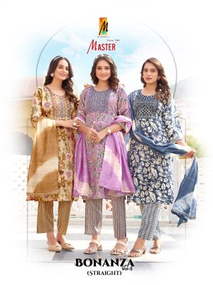 Bonaza vol 5 by Master Capsule printed designer readymade suit collection with low price readymade suit catalogs