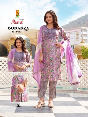 Bonaza vol 5 by Master Capsule printed designer readymade suit collection with low price readymade suit catalogs