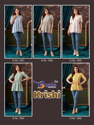 Bonie Krishi Vol 1 Cotton Western Short top for Girls   western wear catalogs
