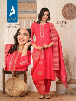 Boondi 4 by Kaya reyon printed best designed readymade suit catalogue at low rate readymade suit catalogs