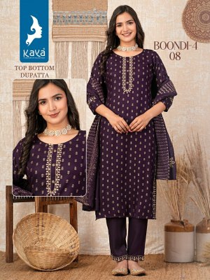 Boondi 4 by Kaya reyon printed best designed readymade suit catalogue at low rate readymade suit catalogs