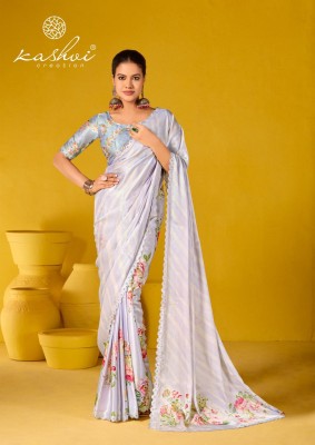 Brookiyn vol 2 by Kashvi satin georgette with Jharkan work fancy saree with blouse  sarees catalogs